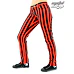 kalhoty gothic BLACK PISTOL Close Pants Stripe Black/Red 26