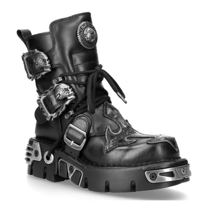 NEW ROCK Cross Shoes (407-S1) Black-Grey Černá Šedá 37