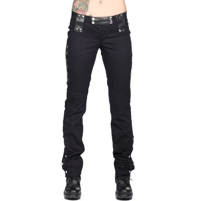 kalhoty gothic BLACK PISTOL Stud Low Cut Denim 30